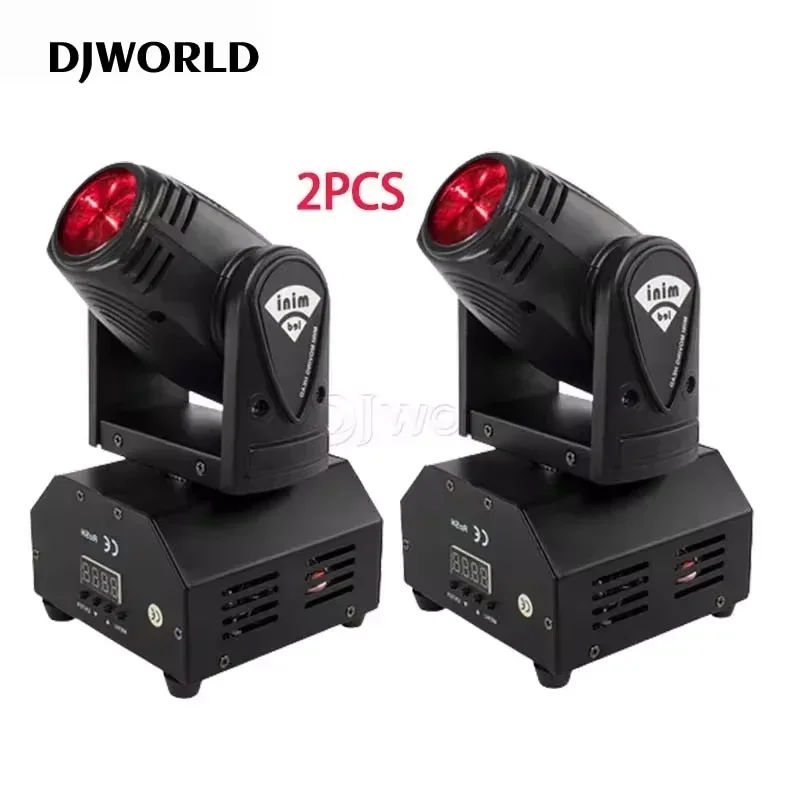 2PCS Mini 10W LED Spot Beam Moving Head Light RGBW 4In1 DMX512 Stage Light Effect Stroboscope For DJ Disco Bar Nightclub Party