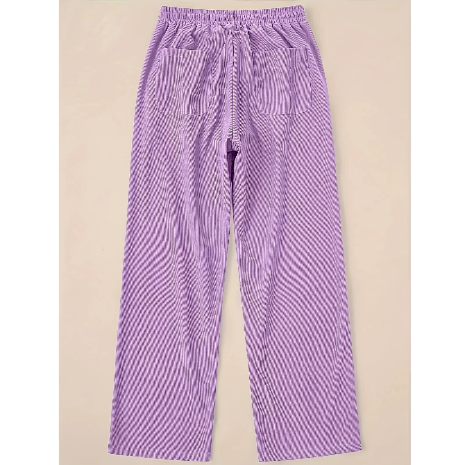 

Women Causal Trouser Drawstring High Waist Daily Pants Baggy Straight Wide Leg Sweatpants With Pockets Female Clothing