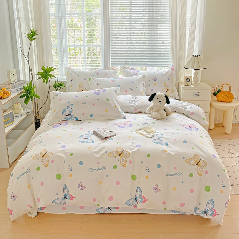Bedding Set 100% Cotton Brand new printing Including 1 Duvet Cover and 2 Pillowcases Is Soft Comfortable Breathable