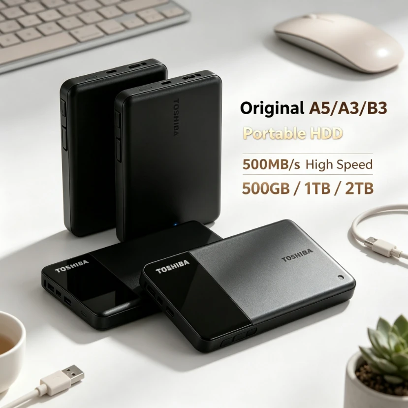 [Brand+] A5 A3 T0 External Hard Drive Portable HDD Fast File Transfer Storage Disk For Desktop Laptop Mac Xbox TV Movie Playback