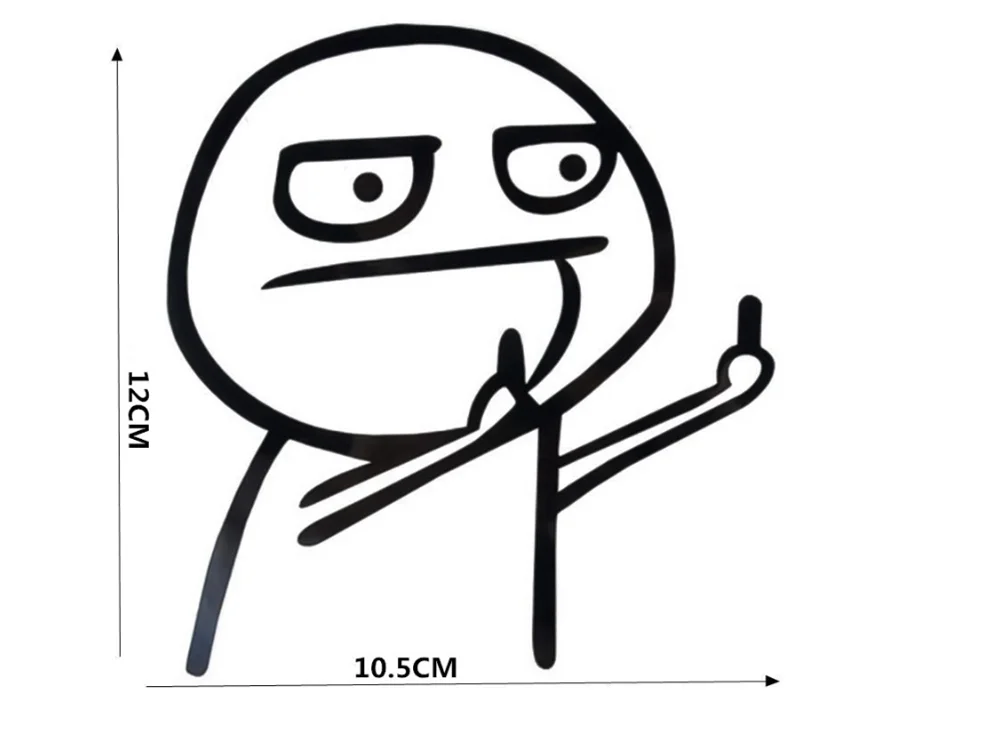 car Accessories Cartoon Funny Middle Finger Stickers modeling for Skoda Opel DAF RAM Trucks Paccar Ford Otosan Chrysler view 5
