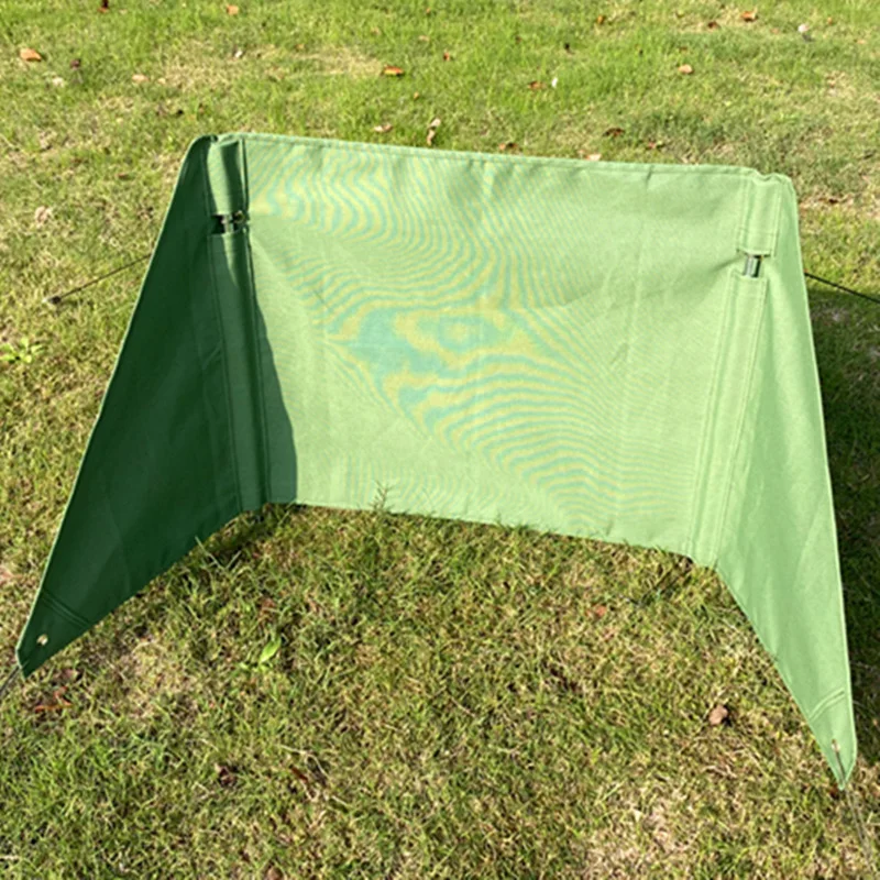 Army Outdoor Cooking Windproof Tent Windscreen Portable Durable Canvas Screen Curtain Camping BBQ Picnic Windshield Wind Protect