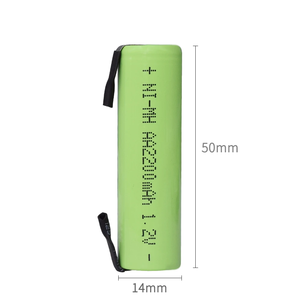 CITYORK Battery AA 2200mAh 1.2V Rechargeable NiMH AA Batteries with Welding Tabs For Philips Electric Toothbrush Shaver 2A