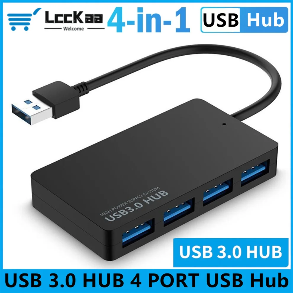 

High-Speed USB 3.0 Hub 4 Port MultiFunction USB HUB Adapter Expander Splitter Plug & Play For PC Compatible with Various Systems