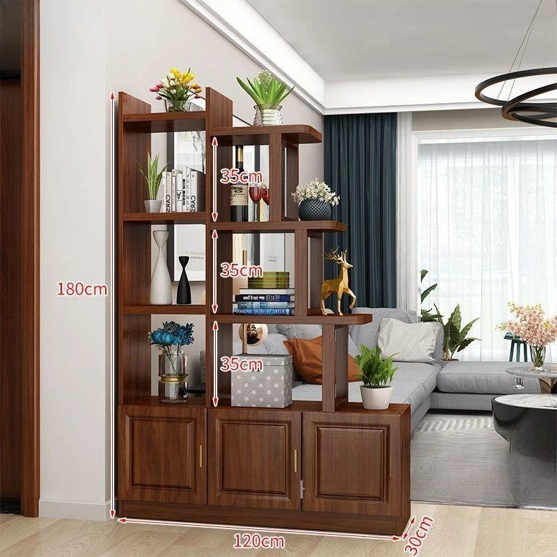 Light luxury partition, decorative cabinet next to sofa, living room solid wood locker, storage cabinet against the wall