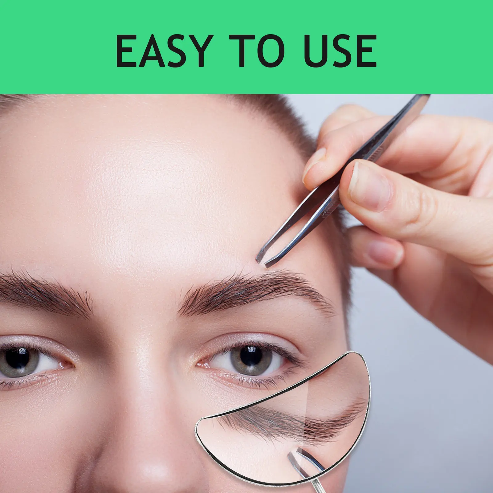 1Pcs Eyelash Checking Mirror Portable Lightweight Crescent Design Detachable Eyelash Extension Tool Beauty Salon Makeup Mirror