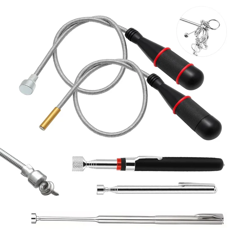 Flexible Extendable Magnetic Pick-Up for Automotive Repair Telescopic Magnetic Pickup Tool with Claw Grabber
