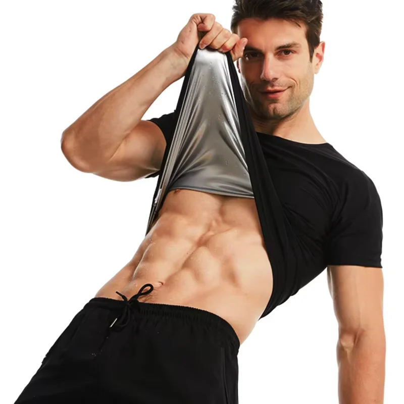 Men's Sweatshirt Gym Workout Shapewear Tummy Slimming Fitness Sauna Compression Tops Fat Burning Shapers Workout Waist Trainer