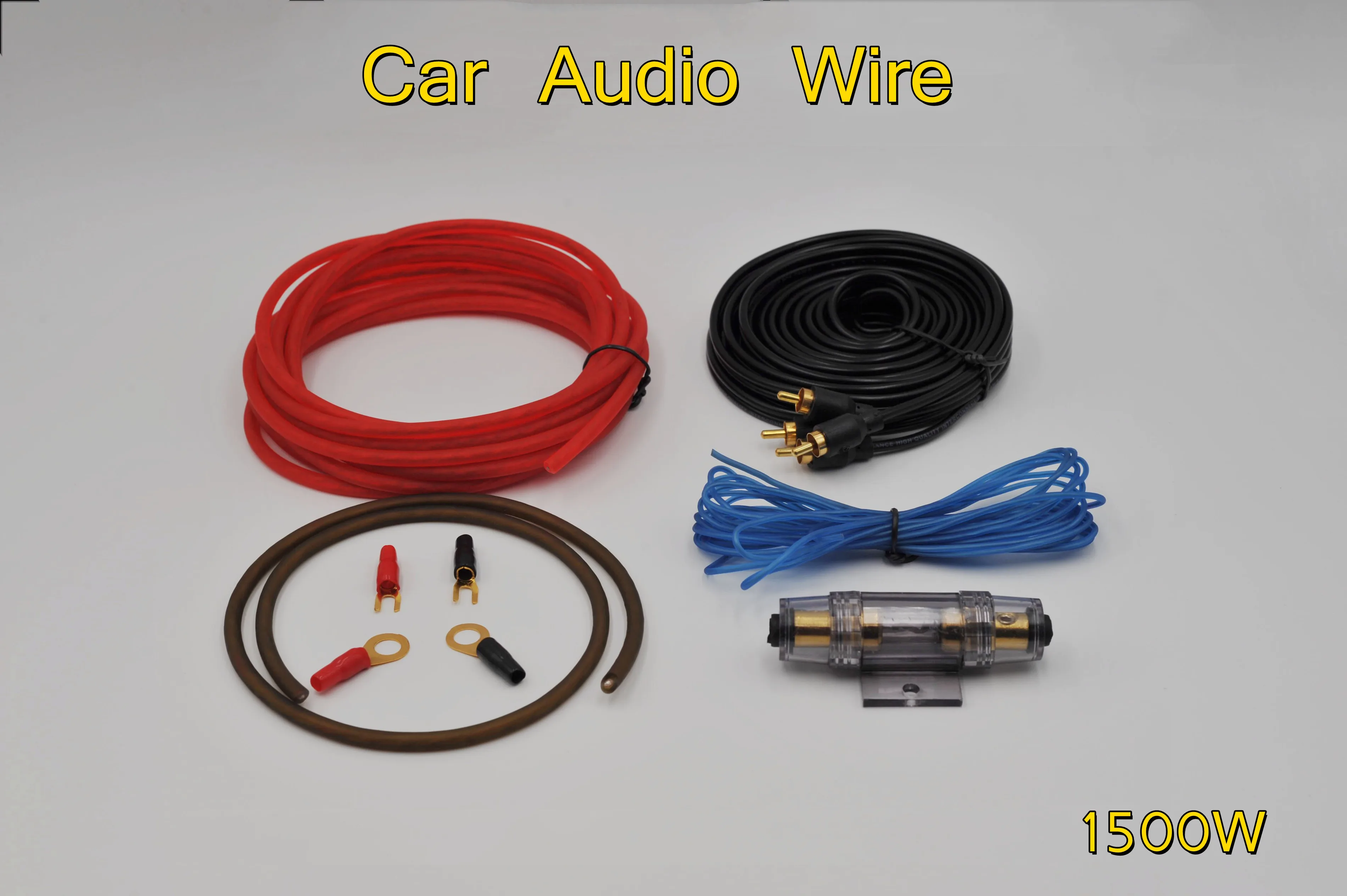 

60 AMP Fuse Holder 8GA Power Cable Subwoofer Speaker Car Audio Wire Wiring Amplifier Installation Wires RCA Power Cable Fuse Kit