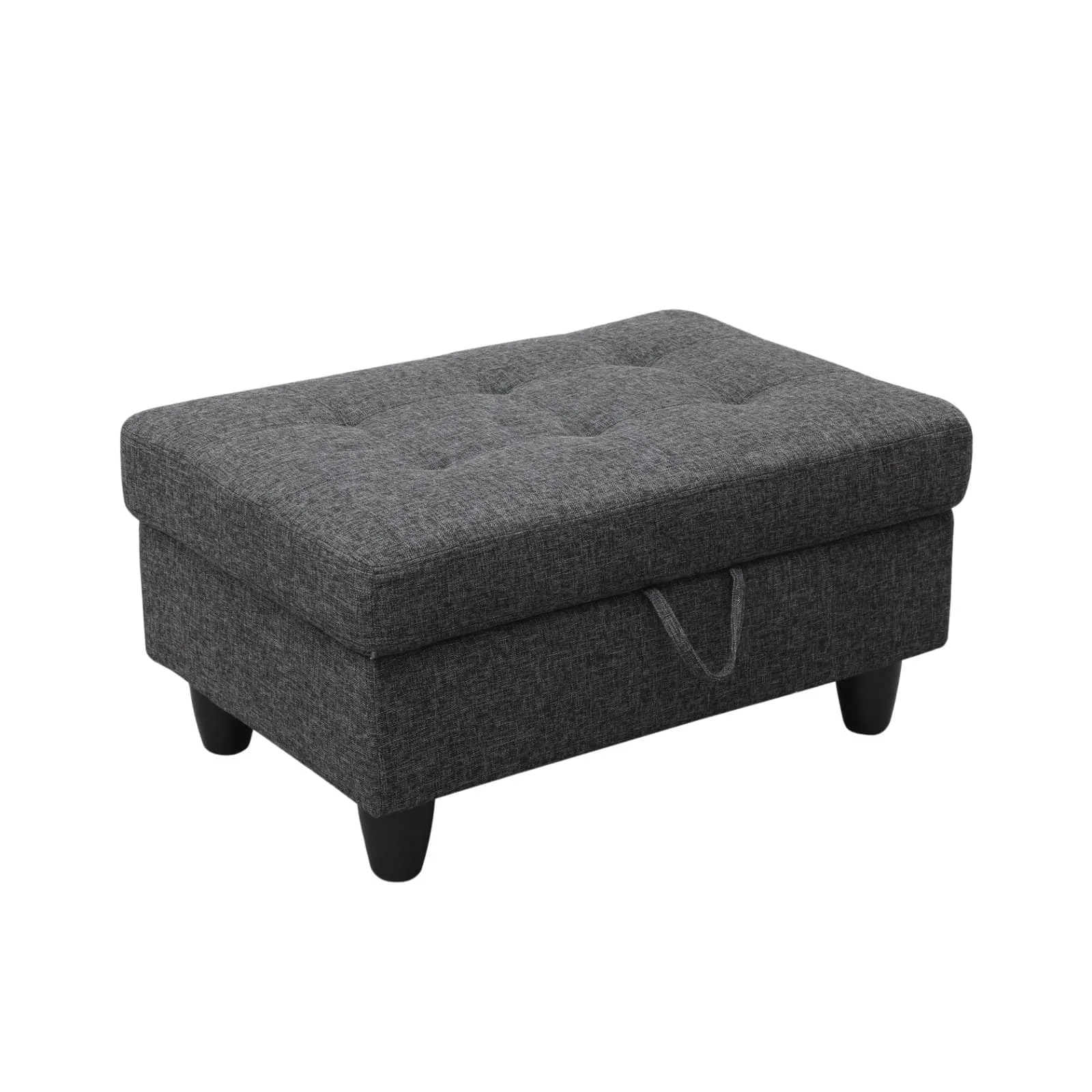 مسند قدم تخزين إسفنجي عالي الكثافة من مادة مزدوجة حديثة بارتفاع 17.5 بوصة مع تصميم X Stitch لديكور المكاتب المنزلية