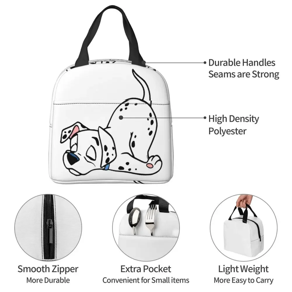 Dalmatian Qui Dort Lunch Bag Men Women Cooler Thermal Insulated Lunch Boxes for Children School lunchbag