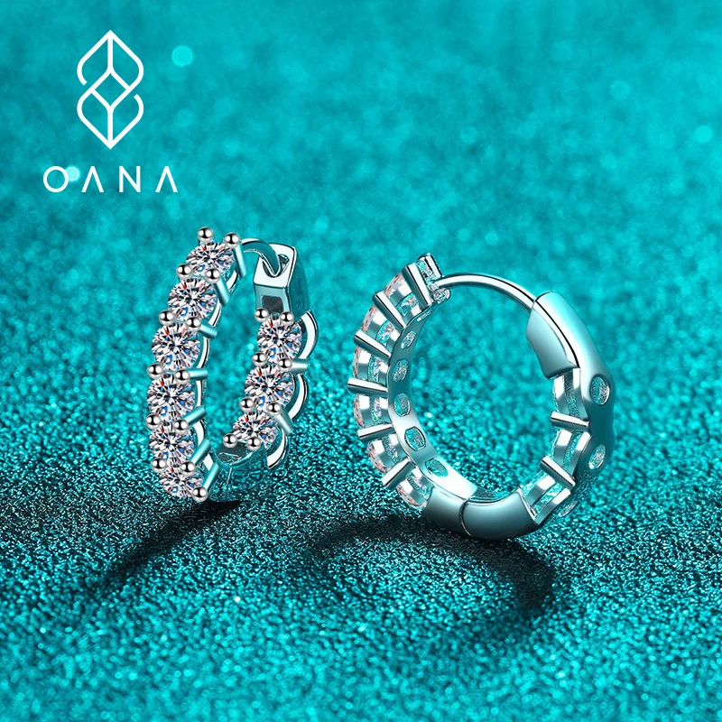 

OANA 1.8 Carat Moissanite Women'S Earrings 925 Sterling Silver Pt950 Popular In Europe And America