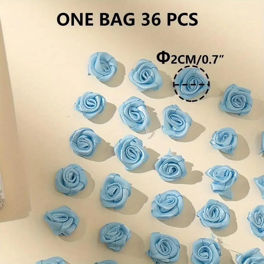 1/5/10/20/50/100pcs Small Flower Head Handmade Rose Flower Head Clothing Underwear Decoration Additions Gift Packaging Small Flo