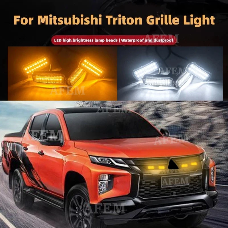 

LED Front Grille Light For Mitsubishi Triton Car Daytime Running Light Wheel Eyebrow Lamp For Pickup Offroad 12V