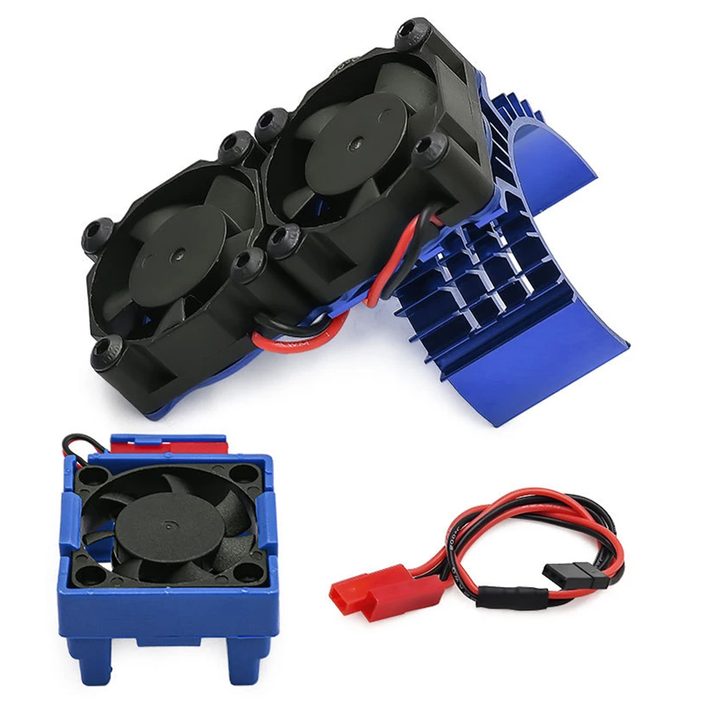 Motor de ventilador de refrigeração rc VXL-3s esc conjunto de ventilador duplo compatível traxxas slash 4x4 stampede 4x4 ferrugem 4x4 hoss 4x4 velineon dissipador de calor