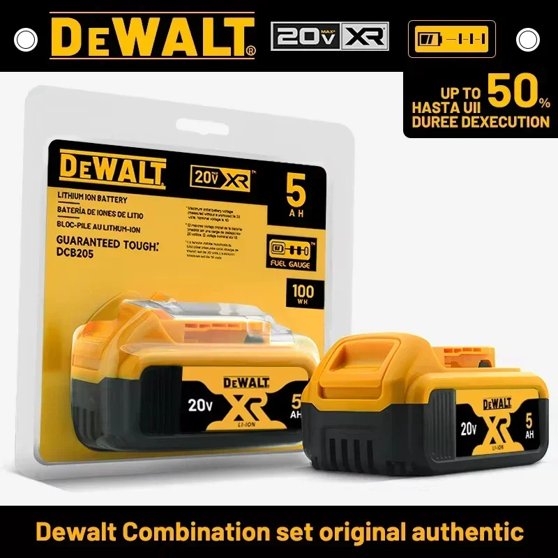 

DeWALT Original Battery 20V 5.0Ah 6.0Ah MAX FlexVolt for DCB606 DCB205 DCB206 DCB209 DCB182 Power Tool with Charger