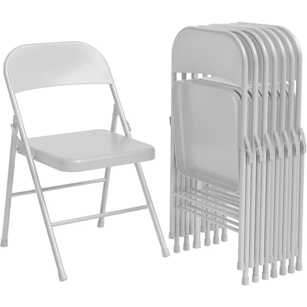 

Folding Chairs with Backrest, Heavy Duty Metal Foldable Dining Chair Set Hold Up to 350 LBS Portable Chair