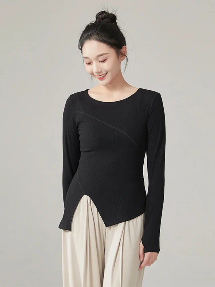 

Dance Costumes Modern Practice Costumes Wospring and Autumn Dance Long Sleeved Tops Classical Body Costumes