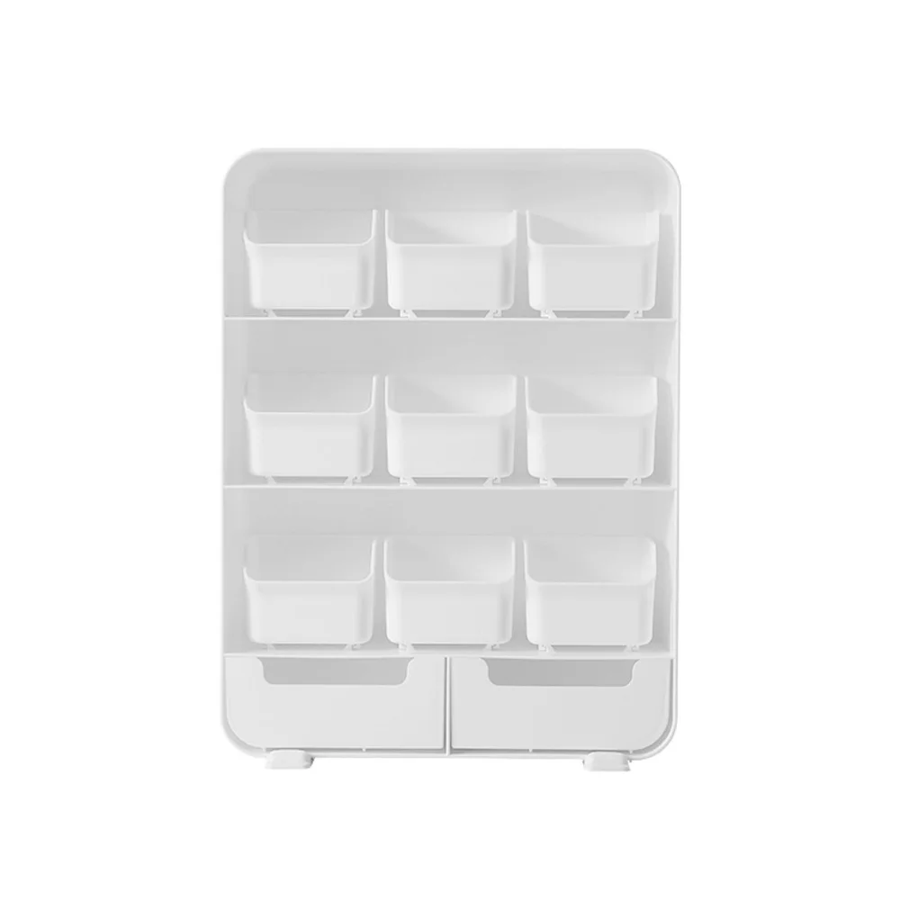 Desk Makeup Organizer Desktop Storage Box With Ample Sliding Drawer Multifunctional Home Storage For Kitchen Bedroom Living Room