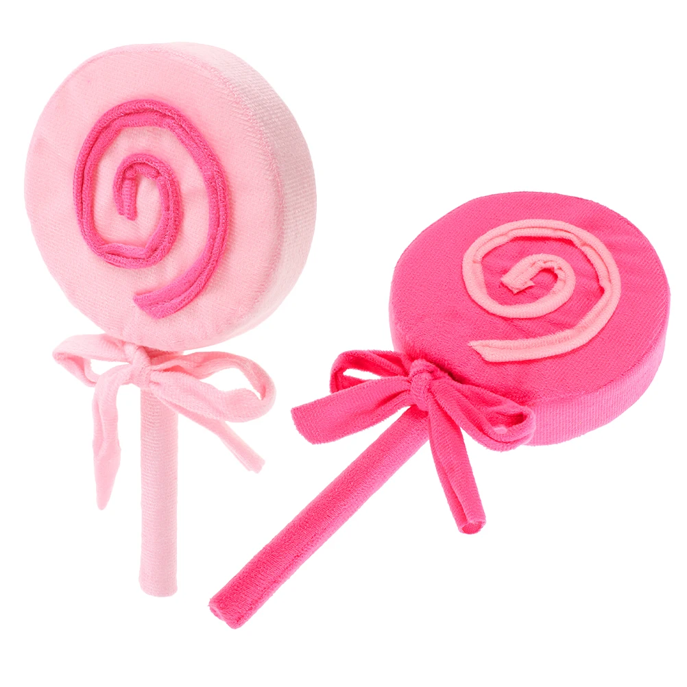 

2pcs Simulated Lollipop Props Giant Decorations Lollipops Jumbo Artificial Candy Shape Pillow High Realism Lightweight