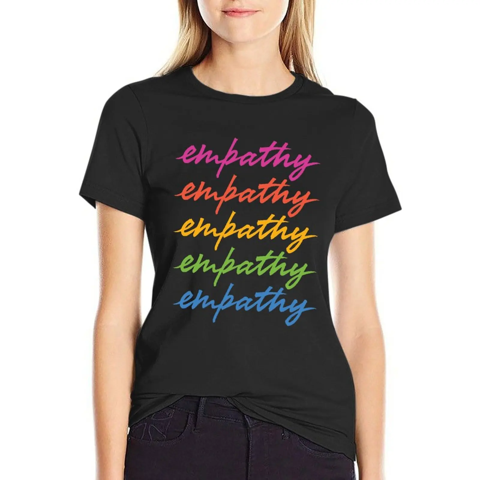 empathy T-Shirt Female clothing tops summer clothes tees t-shirt dress for Women plus size sexy