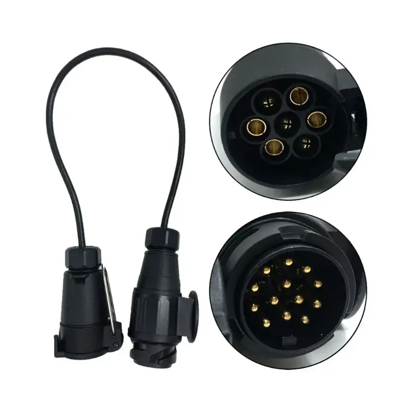 Imagen 5: Adaptador de Conector para Accesorios de Coche, Enchufe de 7 Pines a 13 Pines, Extensión de Luz de Remolque, Adaptador de Enchufe para Caravana