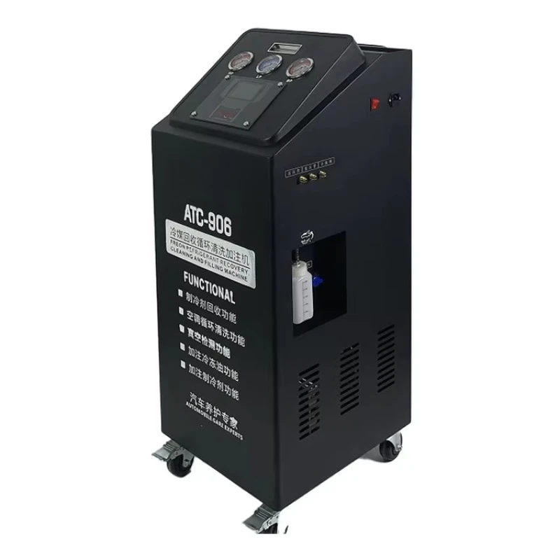 

ATC-906 R134a Refrigerant Recovery Machine AC Refrigerant Recycling and Flushing Car Care Equipment