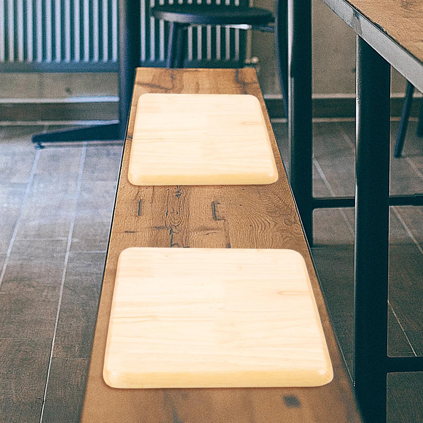 

Solid Wood Square Stool Seat Replacement Smooth Home Restaurant Bar Furniture Accessories Wooden Stool