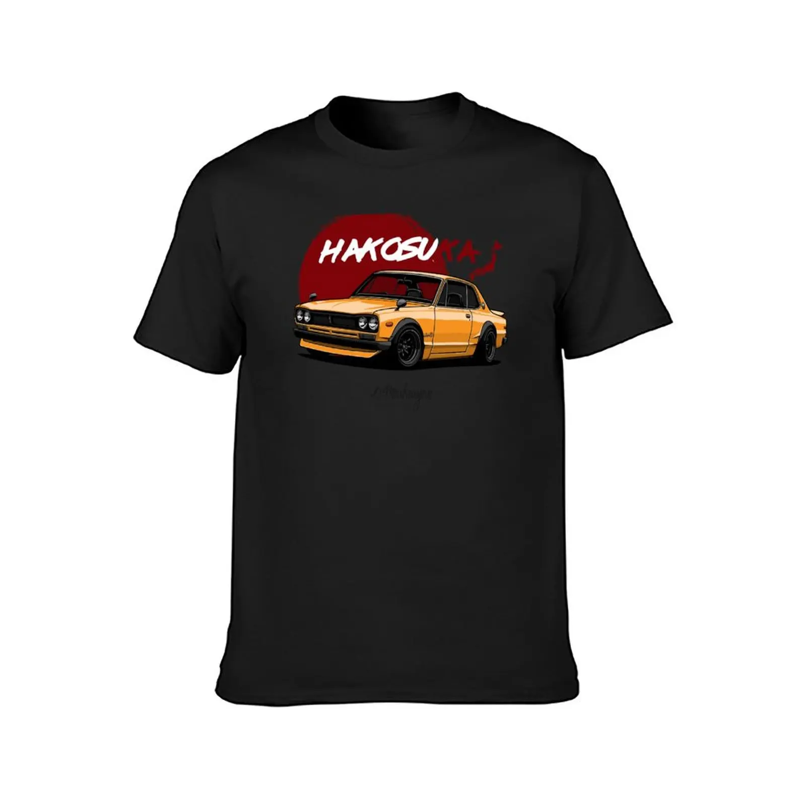 Skyline GT-R Hakosuka (yellow) T-Shirt korean fashion oversizeds kawaii clothes mens tall t shirts