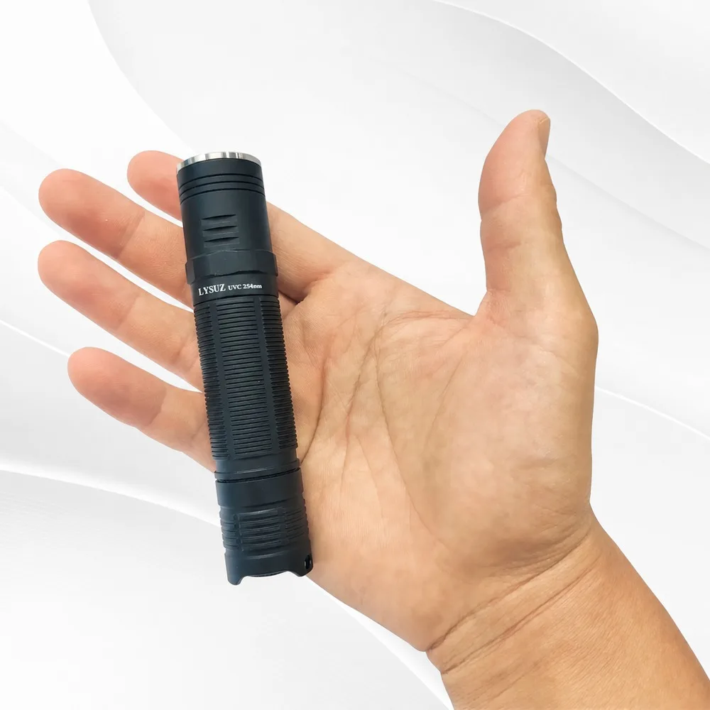UVC 254nm Short Wave Flashlight Deep Ultraviolet for Jewelry Gemstone Mineral Identification Germicidal Lamp