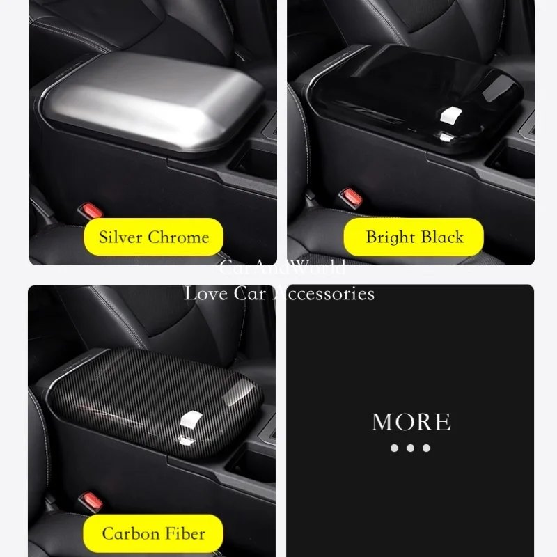 

ABS Chrome For Toyota Land Cruiser Prado LC250 2024-2026 Central Armrest Box Panel Frame Cover Trims Car Interior Accessories