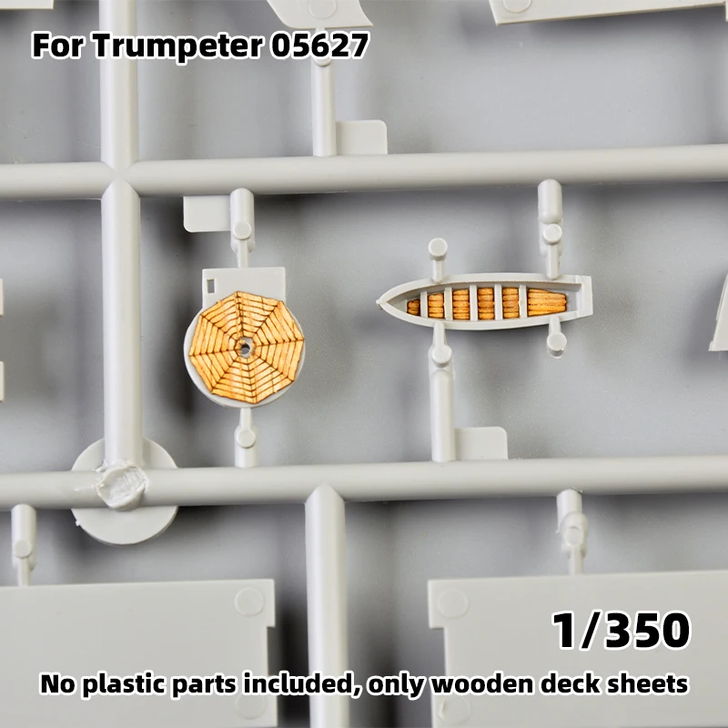 Modell-Upgrade-Teile Lasergeschnittene Holzdeckplatte mit selbstklebender Ankerkette für TRUMPETER 05627 Flugzeugträger 1/350 – Detail 1