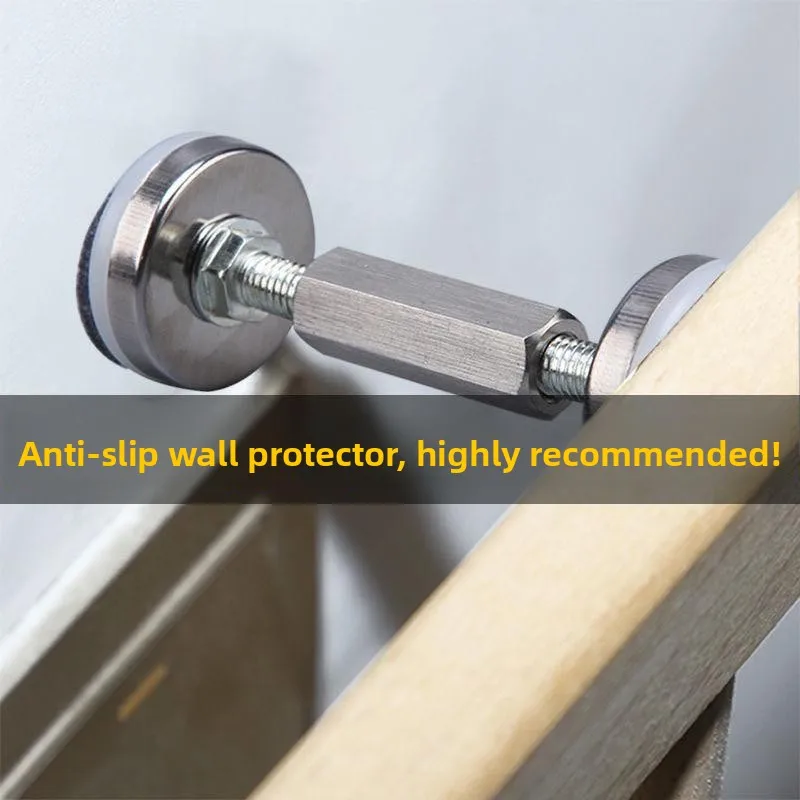 Bed Headboard Wall Mount Anti-Collision Screw Height Adjustment Fixed Frame Bed Backrest Retractable Storage Organizer