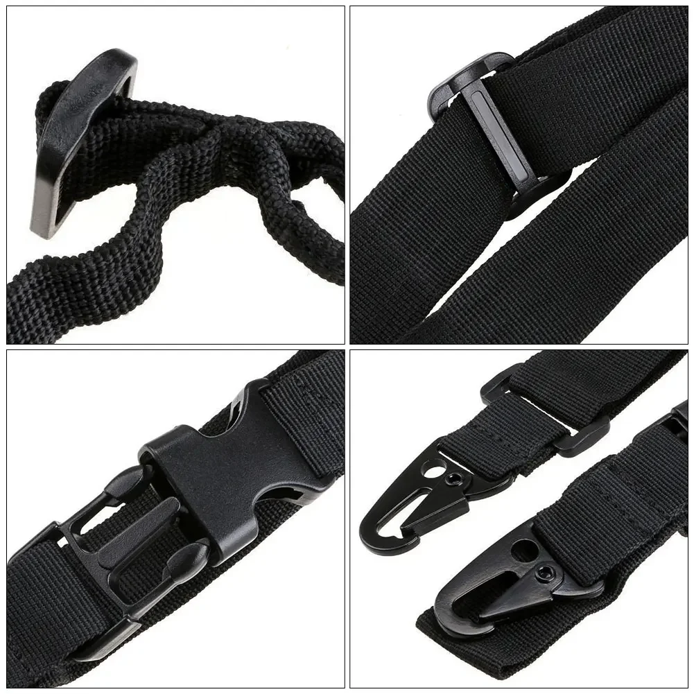 Three-point Adjustable Bungee for Rifle Gun Sling Strap Hook Safety Belt Wild Survival Training Tactical Equipment