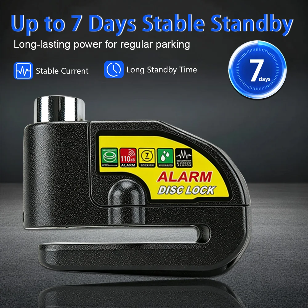 Universal Alarm Disc Lock Anti Theft Security Lock For Motorcycle Electric Scooter Bicycle Bike Brake Rotor Lock view 2