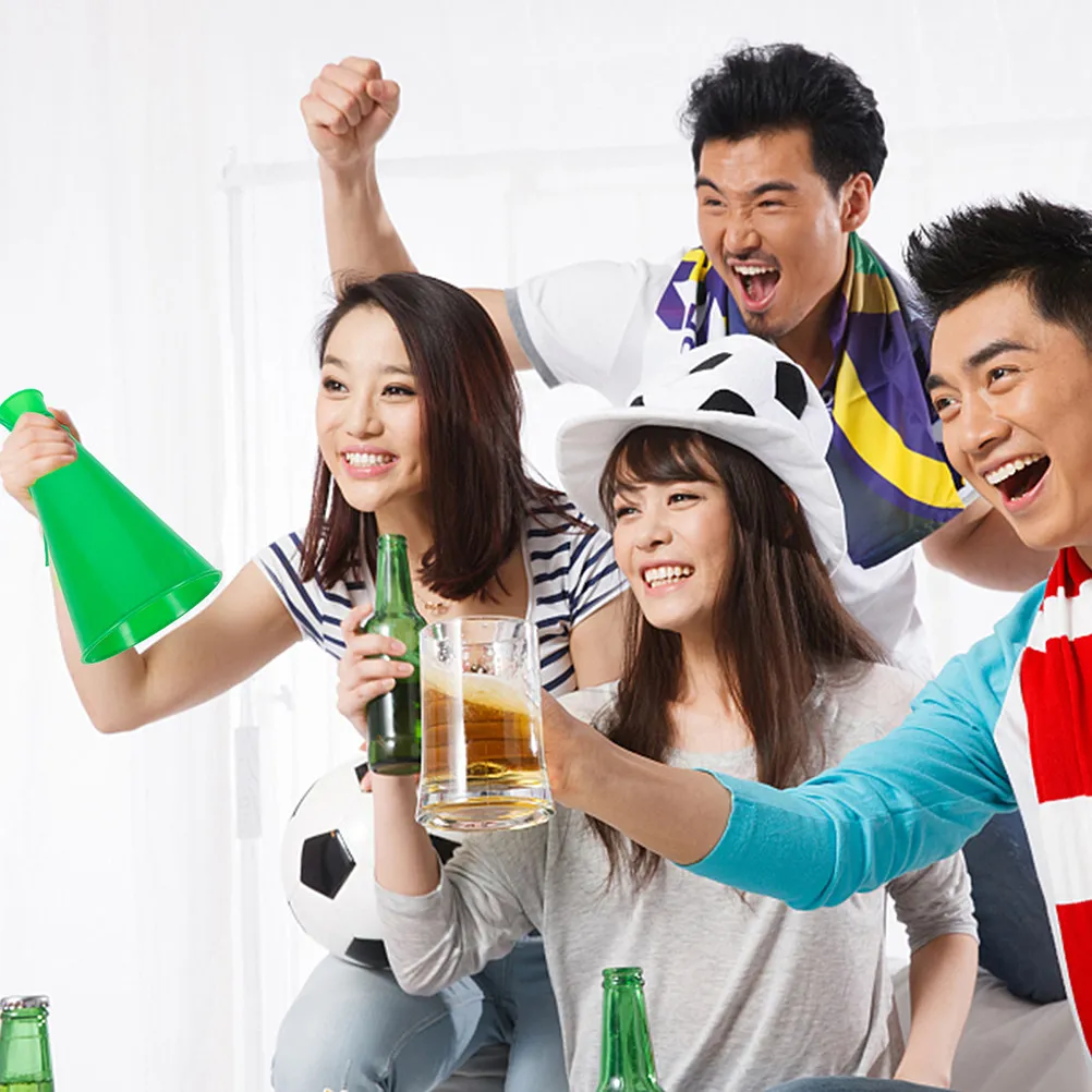4Pcs Party Horn Cheer Megaphone Noise Maker for Birthday Camping Halloween Wedding Football Game Portable Plastic Fun Favor