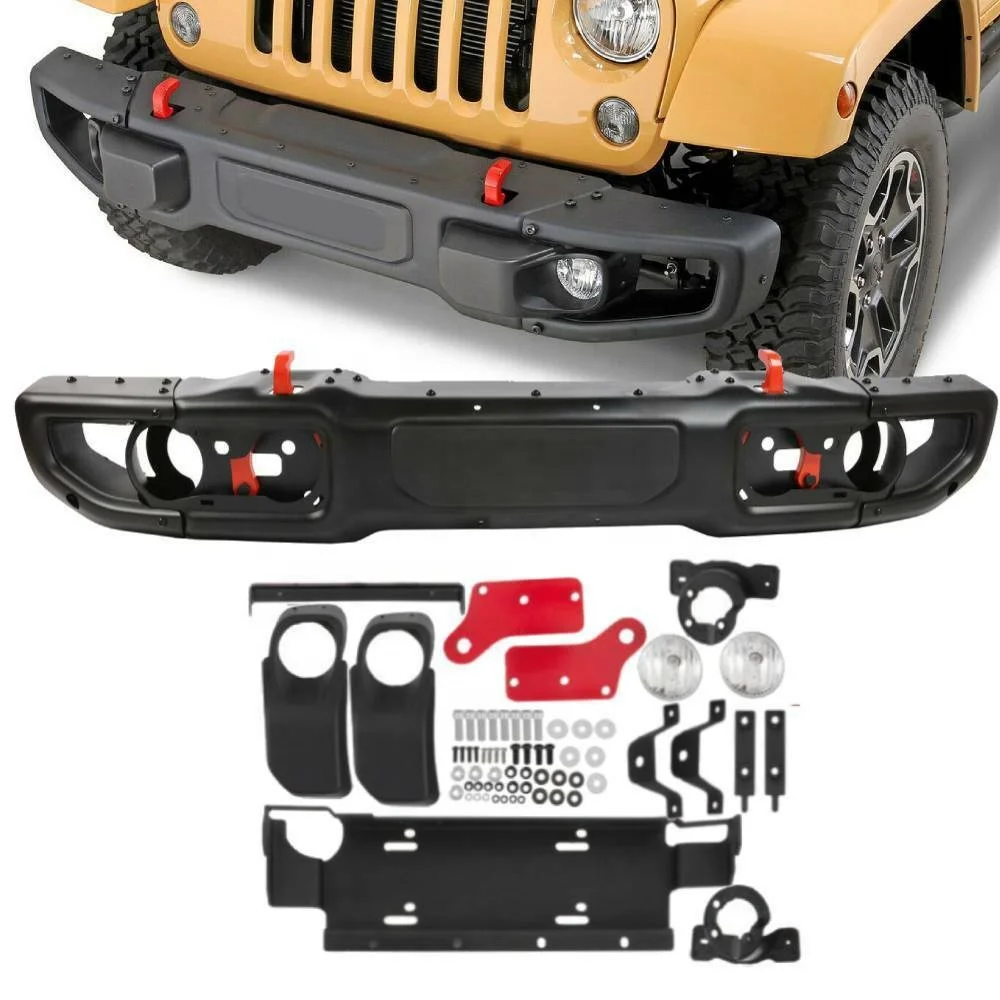 

10th Anniversary Style Metal Front Bumper Fits 07-18 Jeep JK Wrangler Rubicon