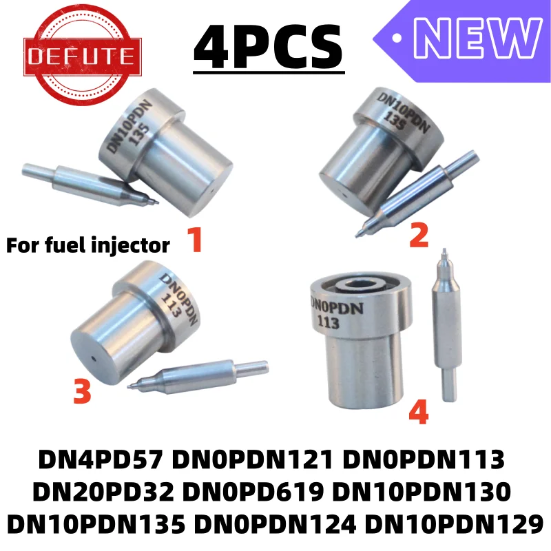 4 PCS Diessel Injector Nozzle DN4PD57 DN0PDN121 DN0PDN113 DN20PD32 DN0PD619 DN10PDN130 DN10PDN135 DN0PDN124 DN10PDN129 For D-ENO