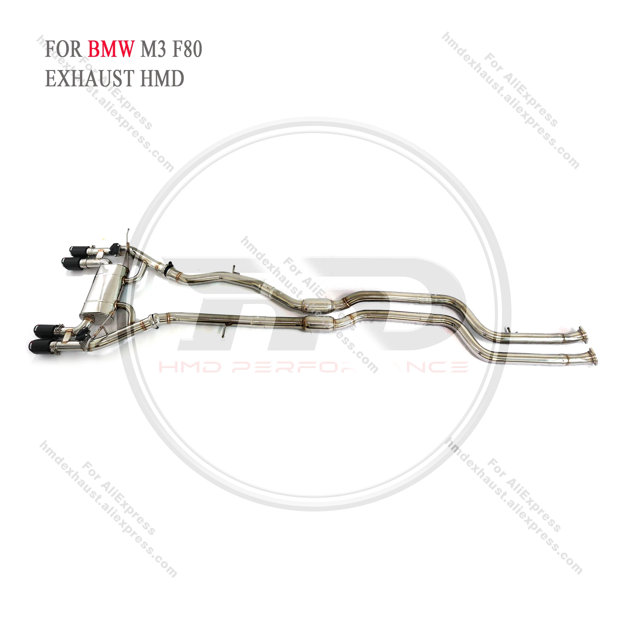 

HMD Stainless Steel Exhaust System Catback For BMW M3 M4 F80 F82 Auto Modification Performance Electronic Valve Muffler