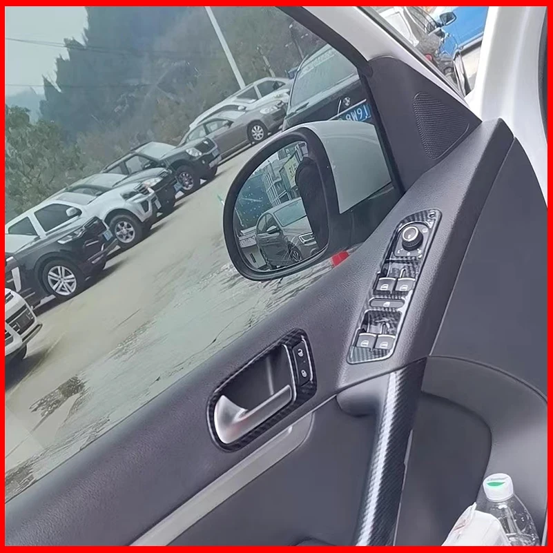 

Car Styling For VW Tiguan 2010-2015 Gear Shift Panel Water Cup Holder Window Lift Panel Cover Trim Auto Parts Accessories