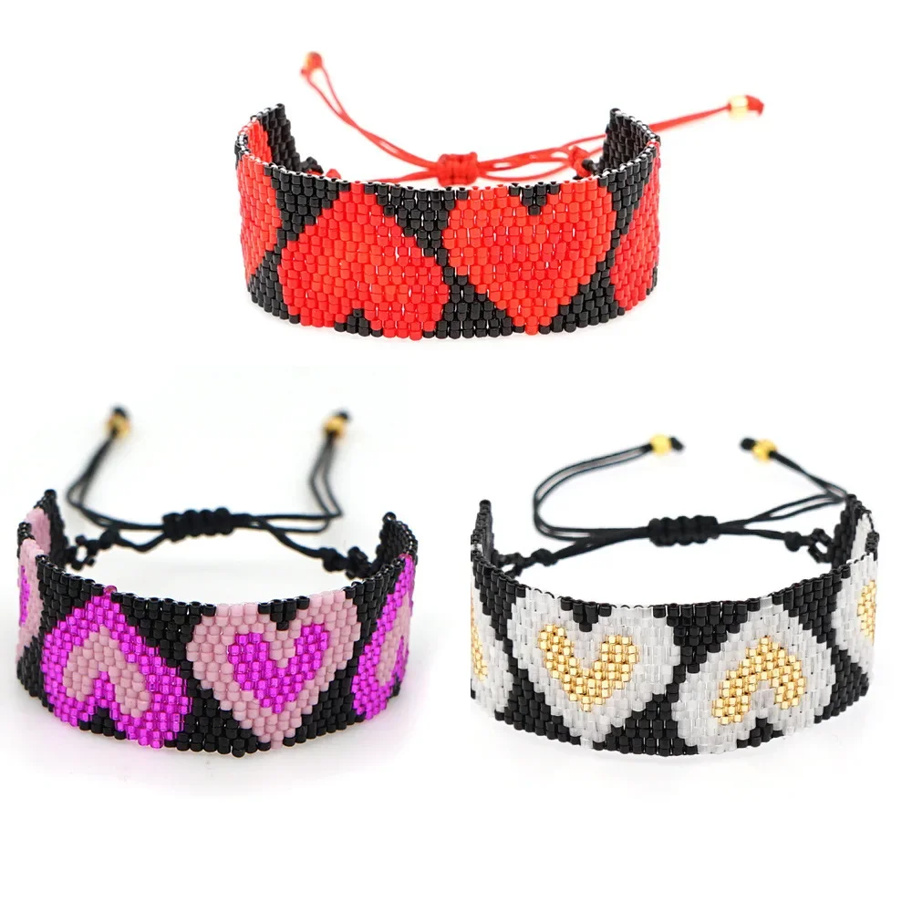 Rice Ball Bracelet  Hand woven  fashion  love  skull  originality  Simplicity  Adjustable  Bohemia  Unisex  Beaded Bracelet image 2