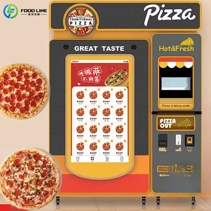 Customized 24-Hour Fully Automatic Touch Screen Pizza Vending Machine State-of-the-Art Pizza Making Technology