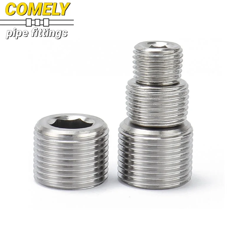 BSPT / BSPP / NPT Male Thread 304 Stainless Steel Hex Socket End Cap Inner Hexagon Plug Oil Water Pipe Fitting