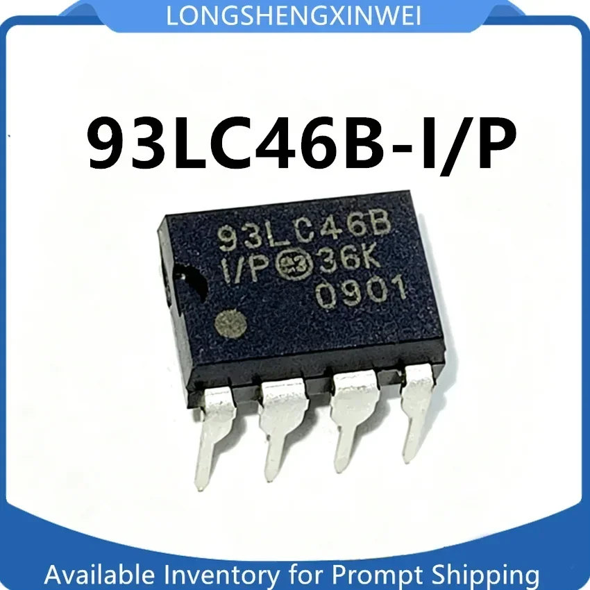 1PCS 93LC46B-I/P 93LC46B Direct Insertion DIP-8 New Memory Chip Original in Stock