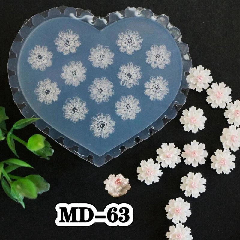 アクリルネイルデコレーション,蝶の花,3D,再利用可能なマニキュアツール,カワイイパターン,シリコン,DIY,5個