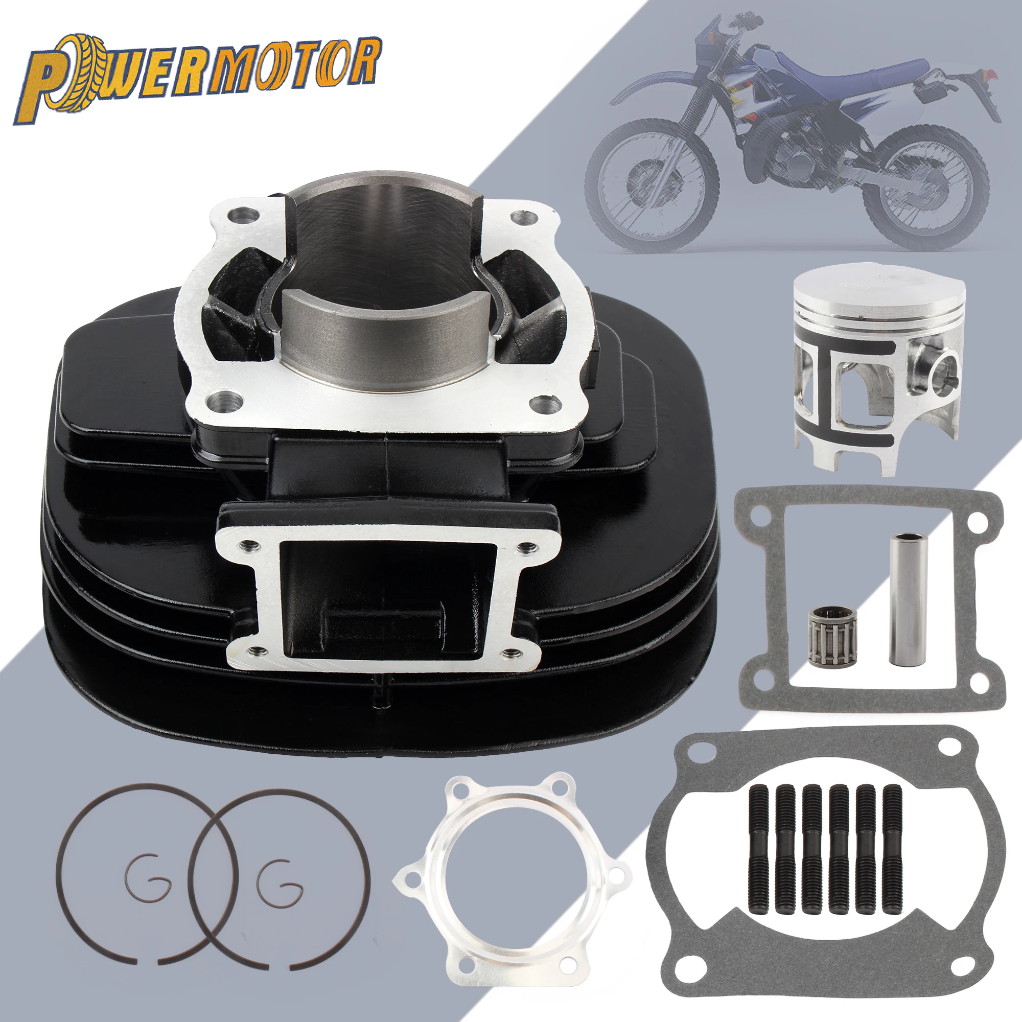 Cilindro de Motor de motocicleta de 66mm, juego de pistón de cabeza de 200CC, Motor para Yamaha Blaster 200 YFS 200 1988-2006, piezas de motocicleta ATV