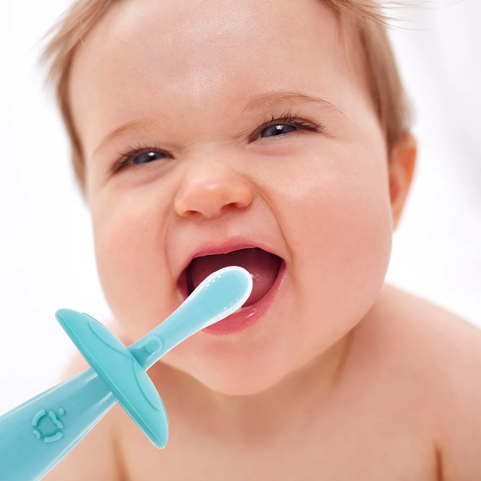 

Soft Silicone Baby Toothbrush Portable Mini Brush For Newborn Toddler Kids Ergonomic Non-Slip Handle Fine Bristles Gentle On