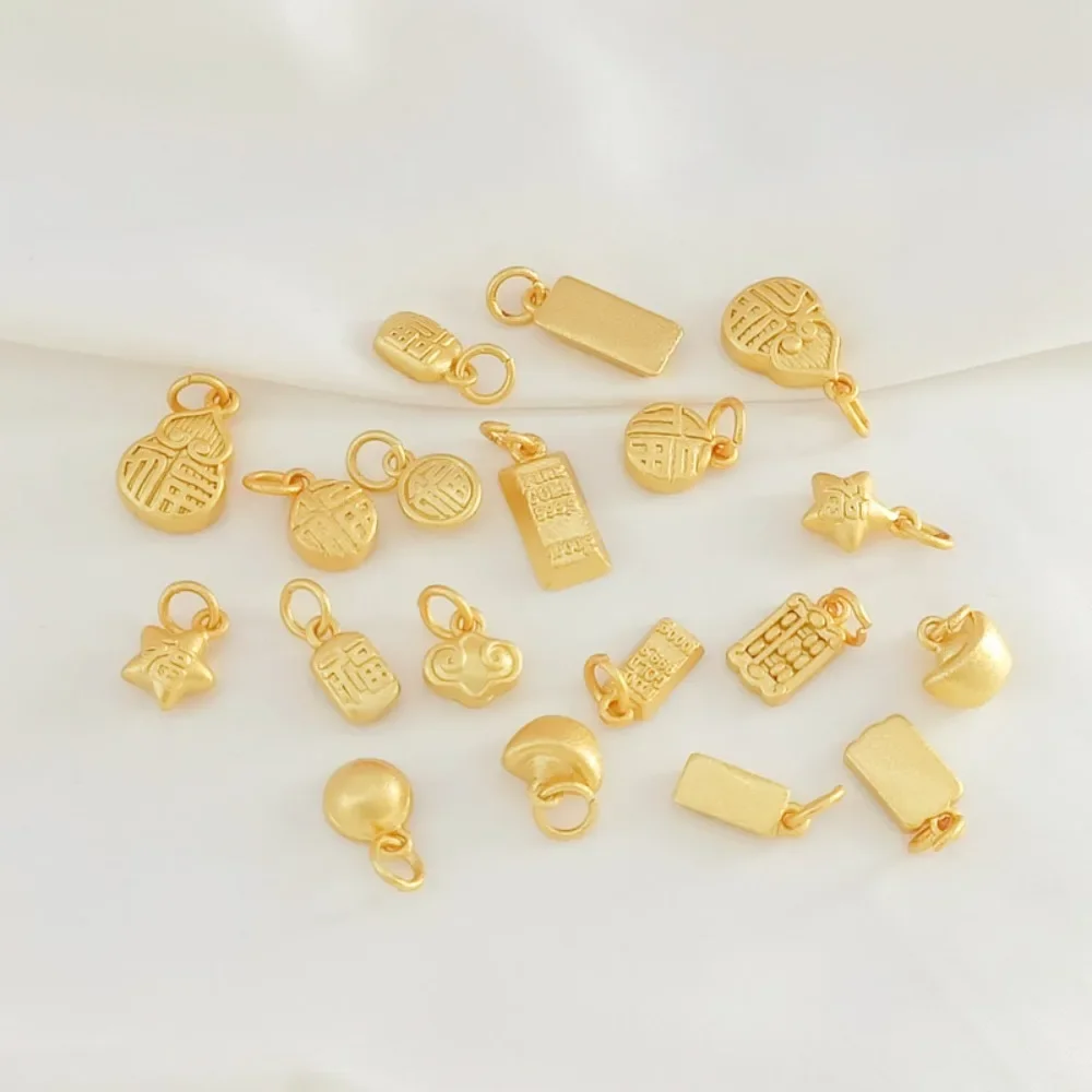 

Sand Gold Lucky Gourd Ingots Golden Bricks Abacus Auspicious Clouds Small Pendant Diy Handcrafted Bracelet Pendant and Accessory