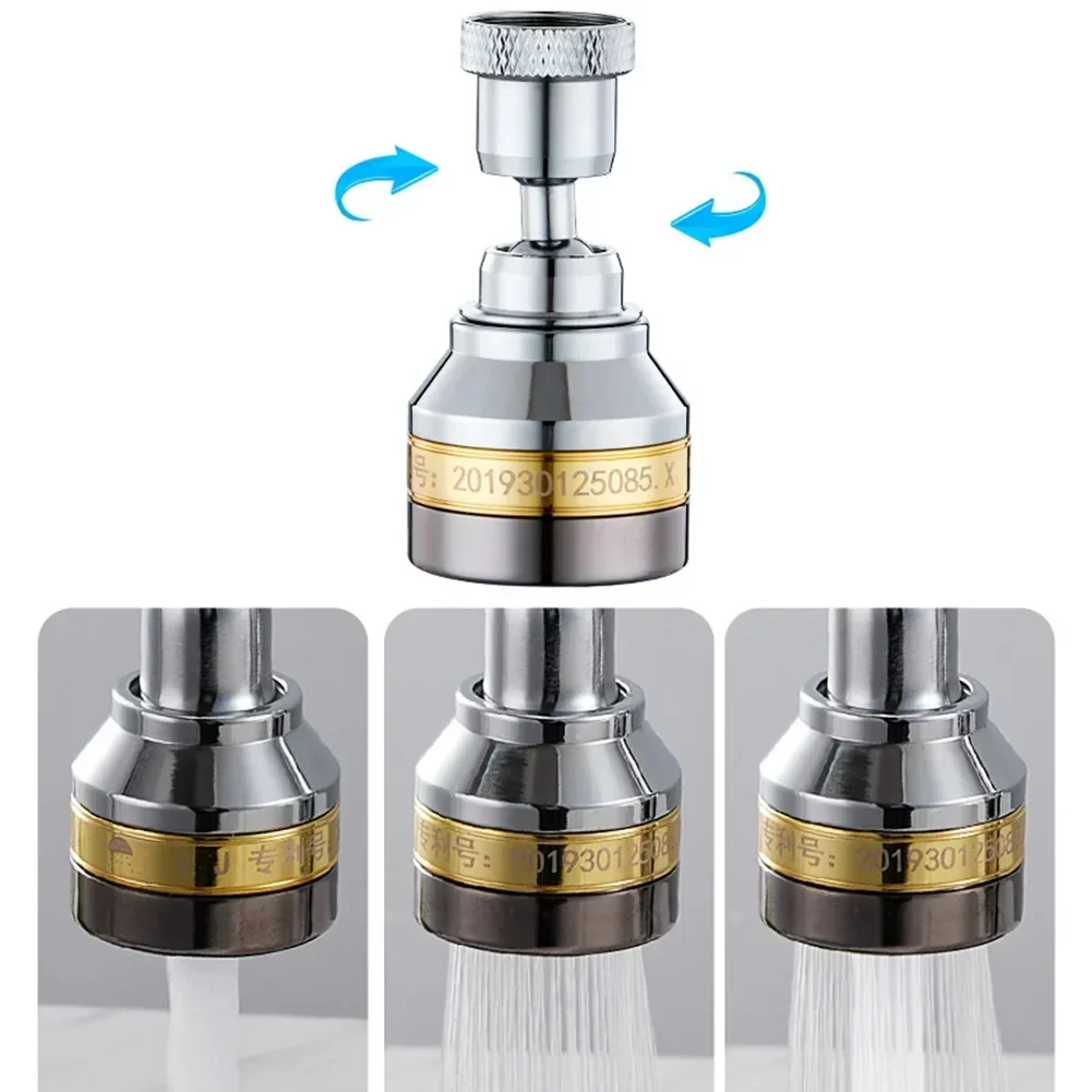 Three Levels Adjustable Brass Kitchen Faucet Aerator Extender Water saving Anti splash Stainless Steel Material