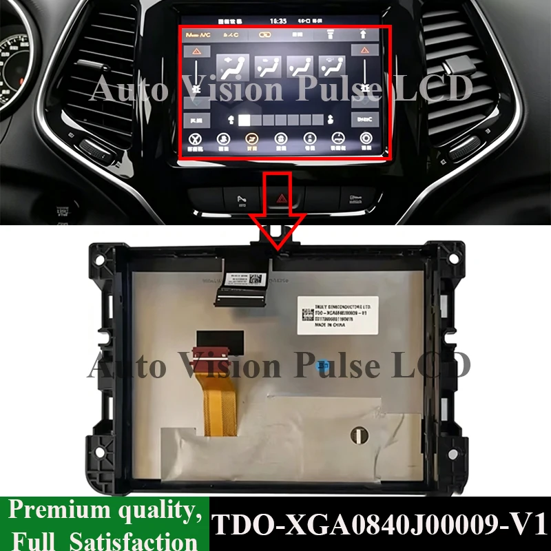 8.4 Inch TDO-XGA0840J00009-V1 LCD With Touch Screen Frame Assembly For Jee-p Compass Car Audio Systems TDO-XGA0840J00009 LCD